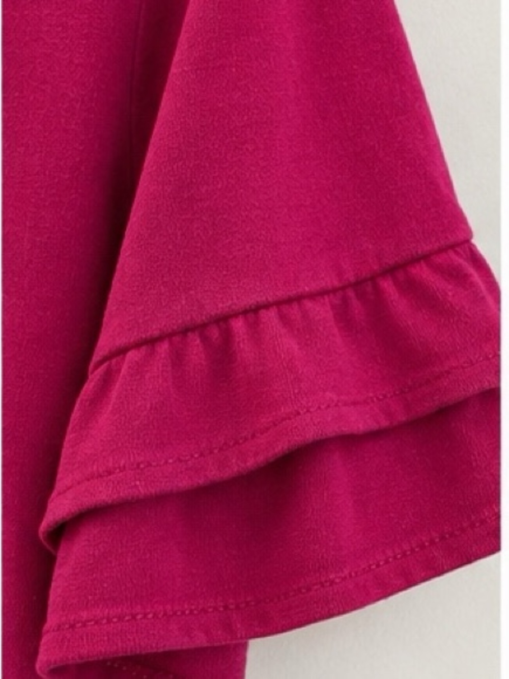 Michael Kors Raspberry (Deep Fuchsia) Ruffle Short-Sleeve Tee - Picture 6 of 8